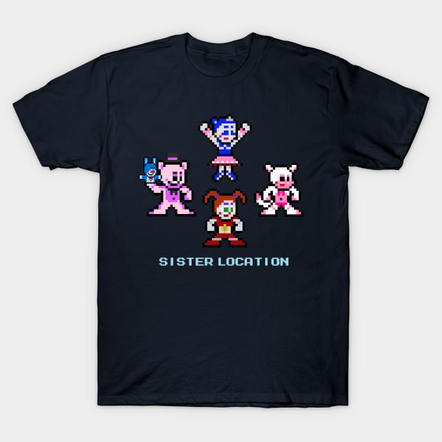 8-Bit Sister Location (Five Nights at Freddy's) T-Shirt by 8-BitHero